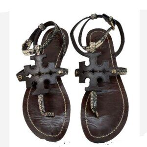 Tory Burch Brown Phoebe Sandals Size 36